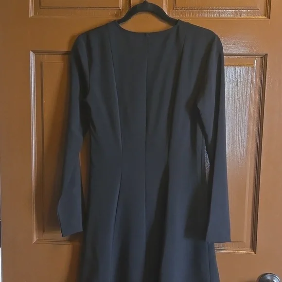 Zara-Black pullover long sleeved A line knit dress Size S NWT. - Picture 5 of 5